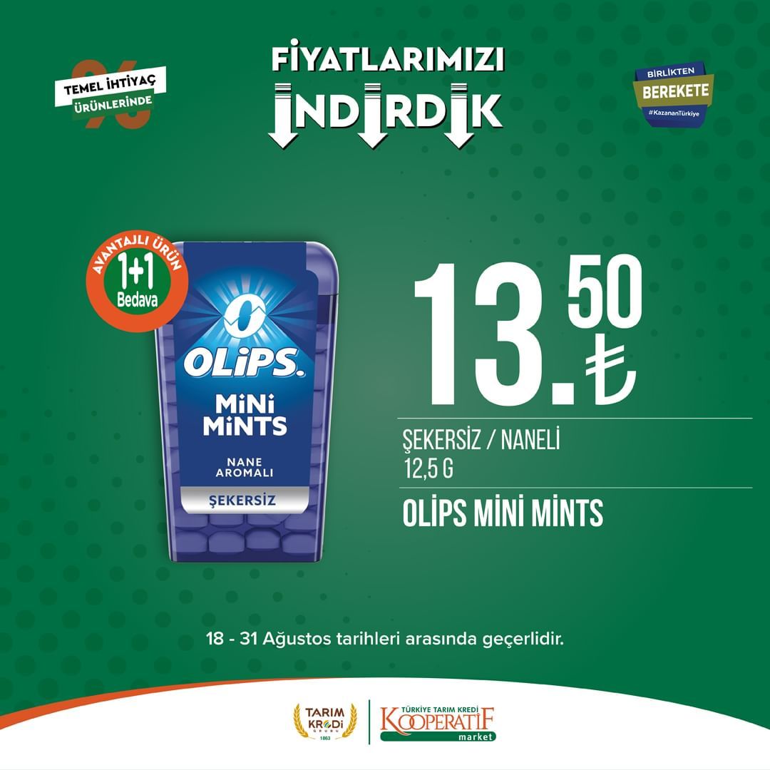 Tarım Kredi Market'te Ağustos ayı ikinci dönem indirimi başladı! 24