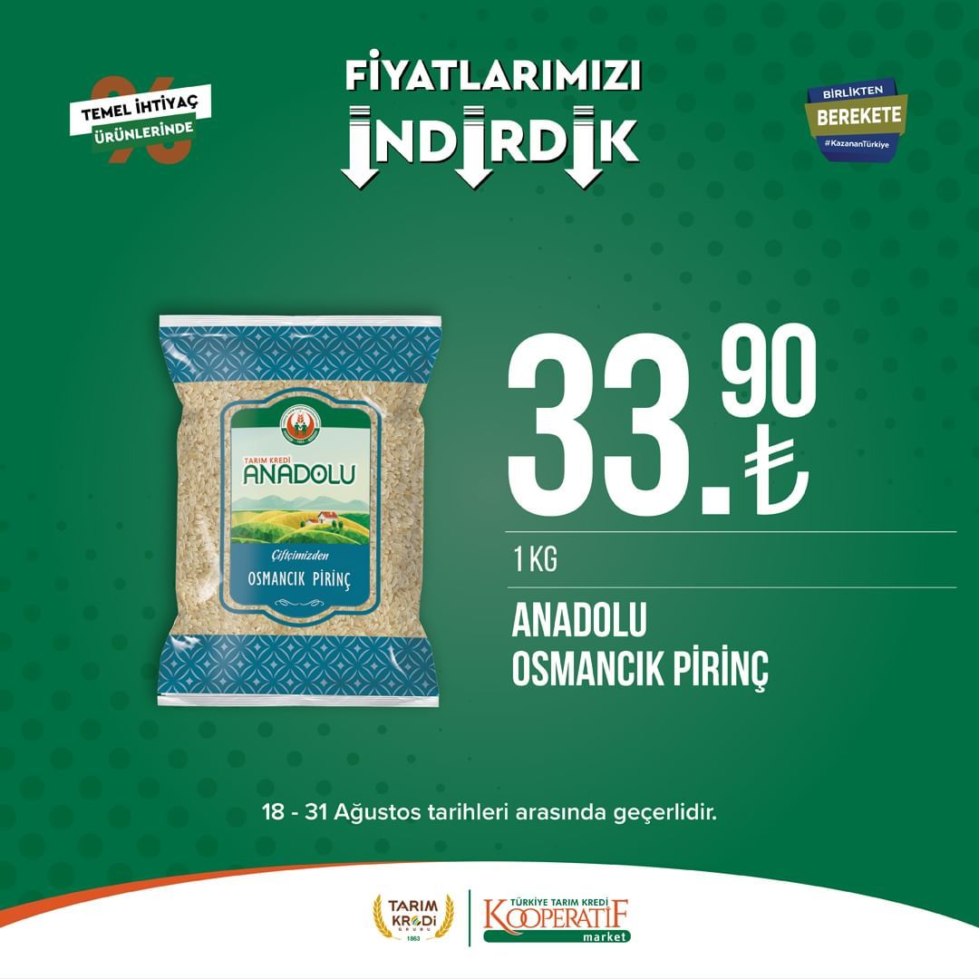 Tarım Kredi Market'te Ağustos ayı ikinci dönem indirimi başladı! 27
