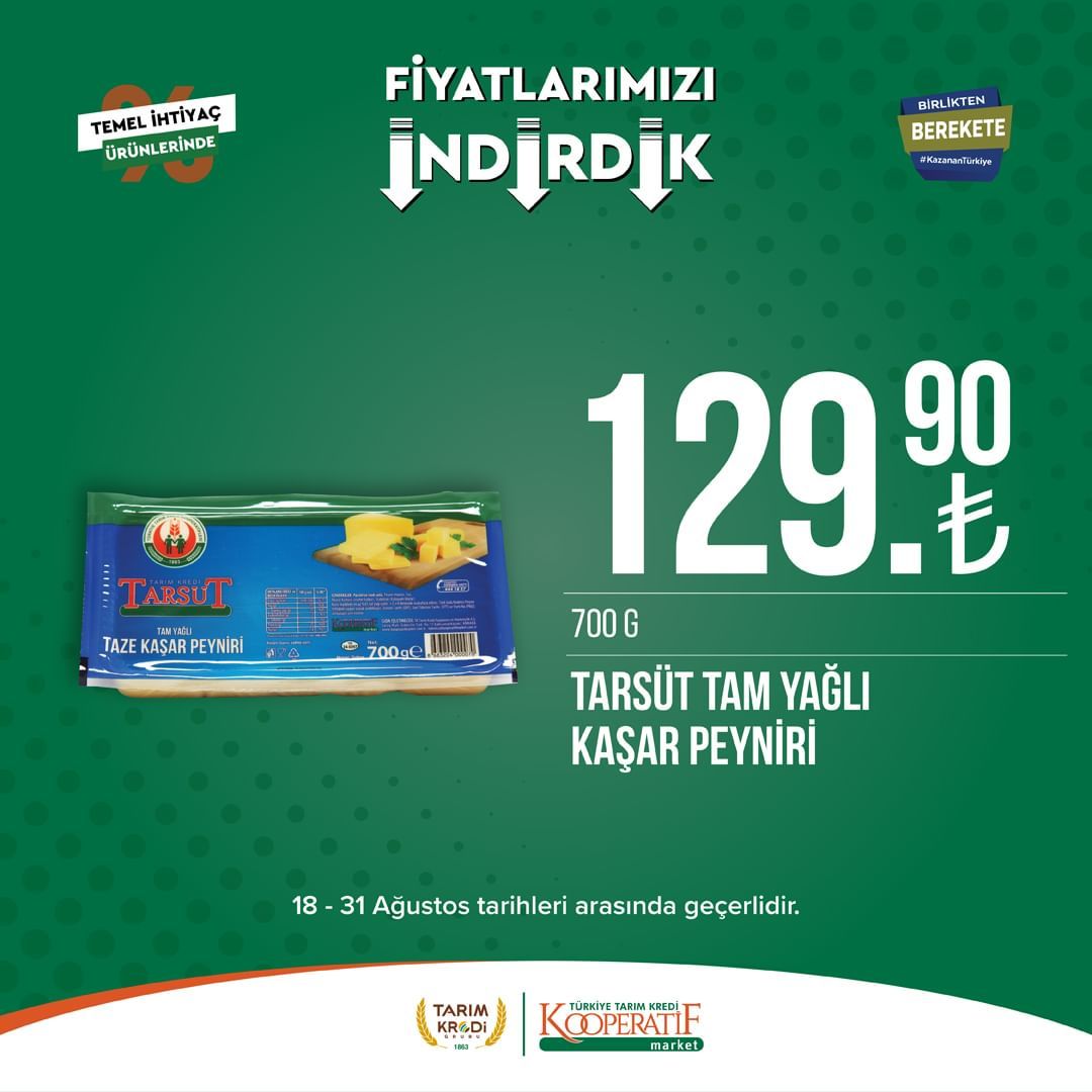 Tarım Kredi Market'te Ağustos ayı ikinci dönem indirimi başladı! 28