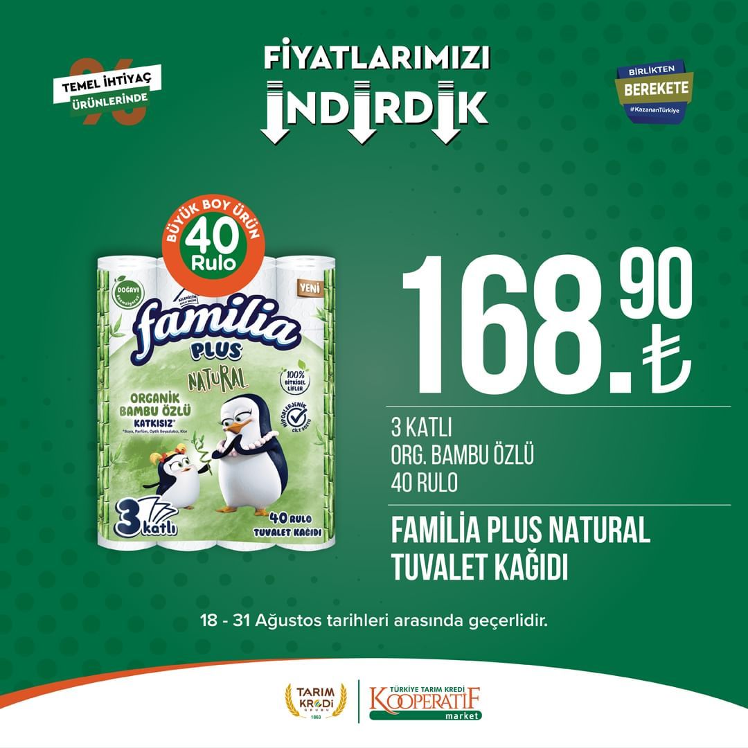 Tarım Kredi Market'te Ağustos ayı ikinci dönem indirimi başladı! 32