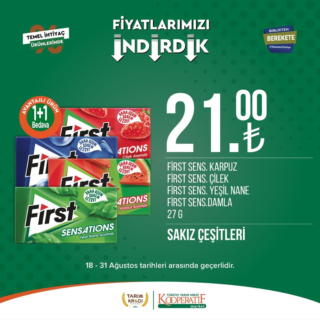 Tarım Kredi Market'te Ağustos ayı ikinci dönem indirimi başladı! 33