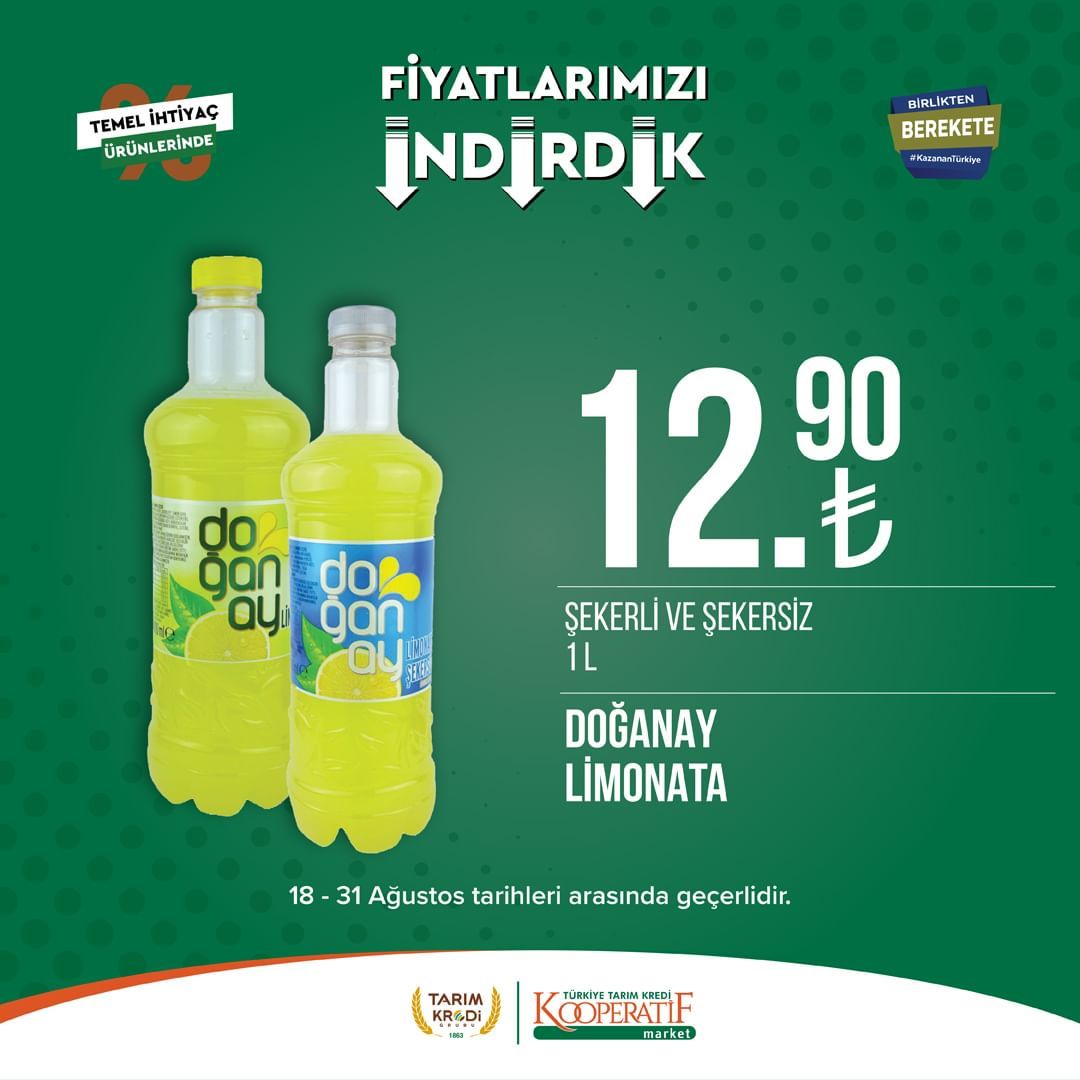 Tarım Kredi Market'te Ağustos ayı ikinci dönem indirimi başladı! 35