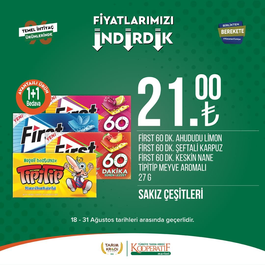 Tarım Kredi Market'te Ağustos ayı ikinci dönem indirimi başladı! 38