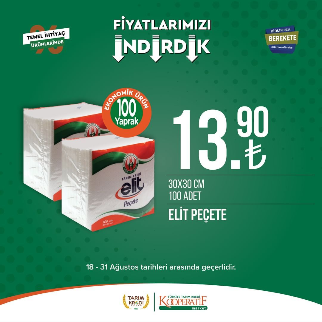 Tarım Kredi Market'te Ağustos ayı ikinci dönem indirimi başladı! 43