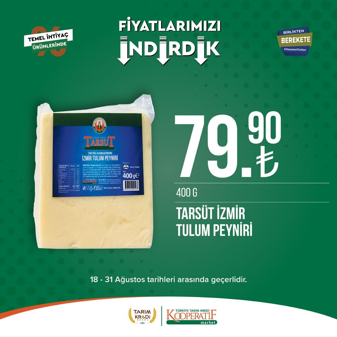 Tarım Kredi Market'te Ağustos ayı ikinci dönem indirimi başladı! 25