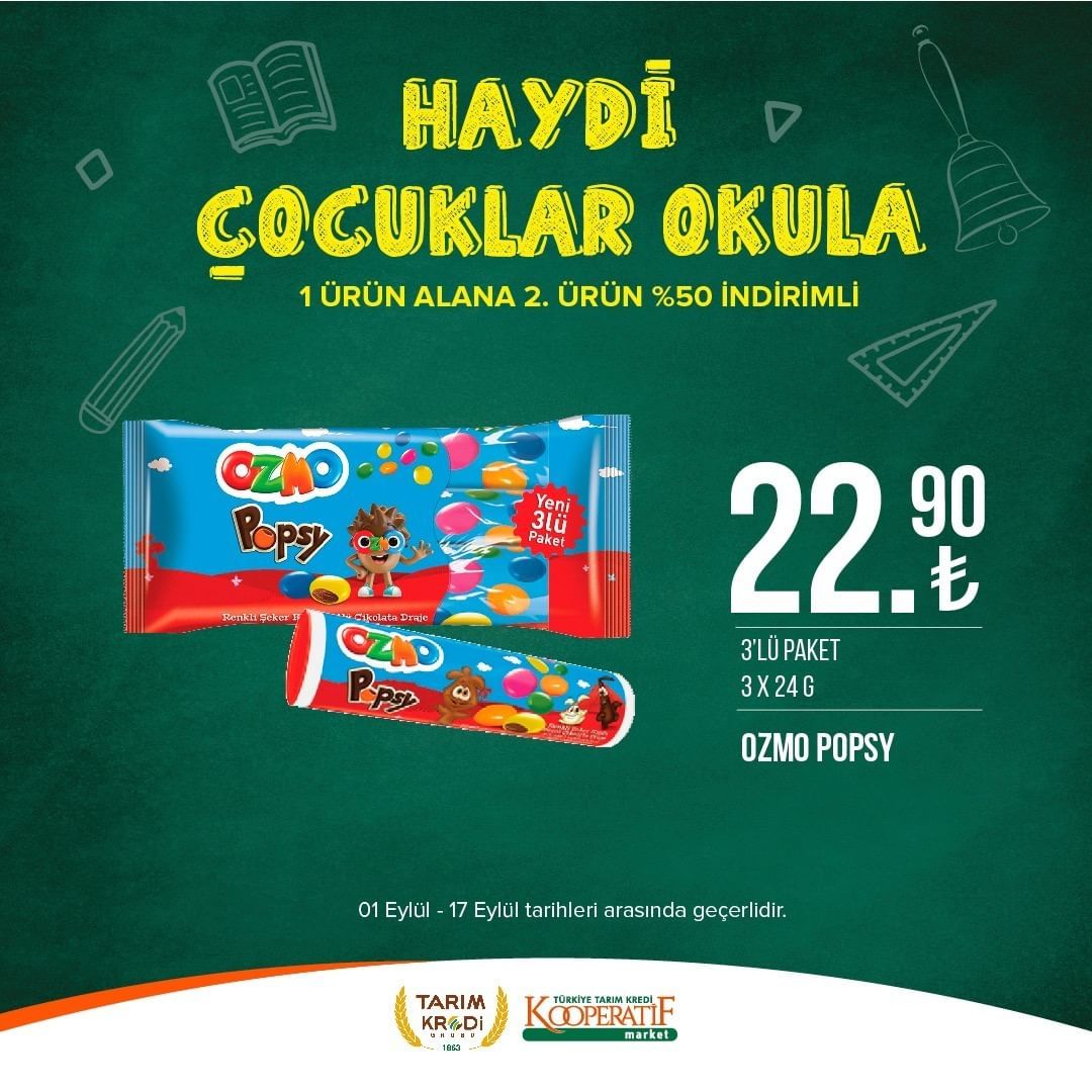 Tarım Kredi Market'ten okul öncesi indirimler! 1