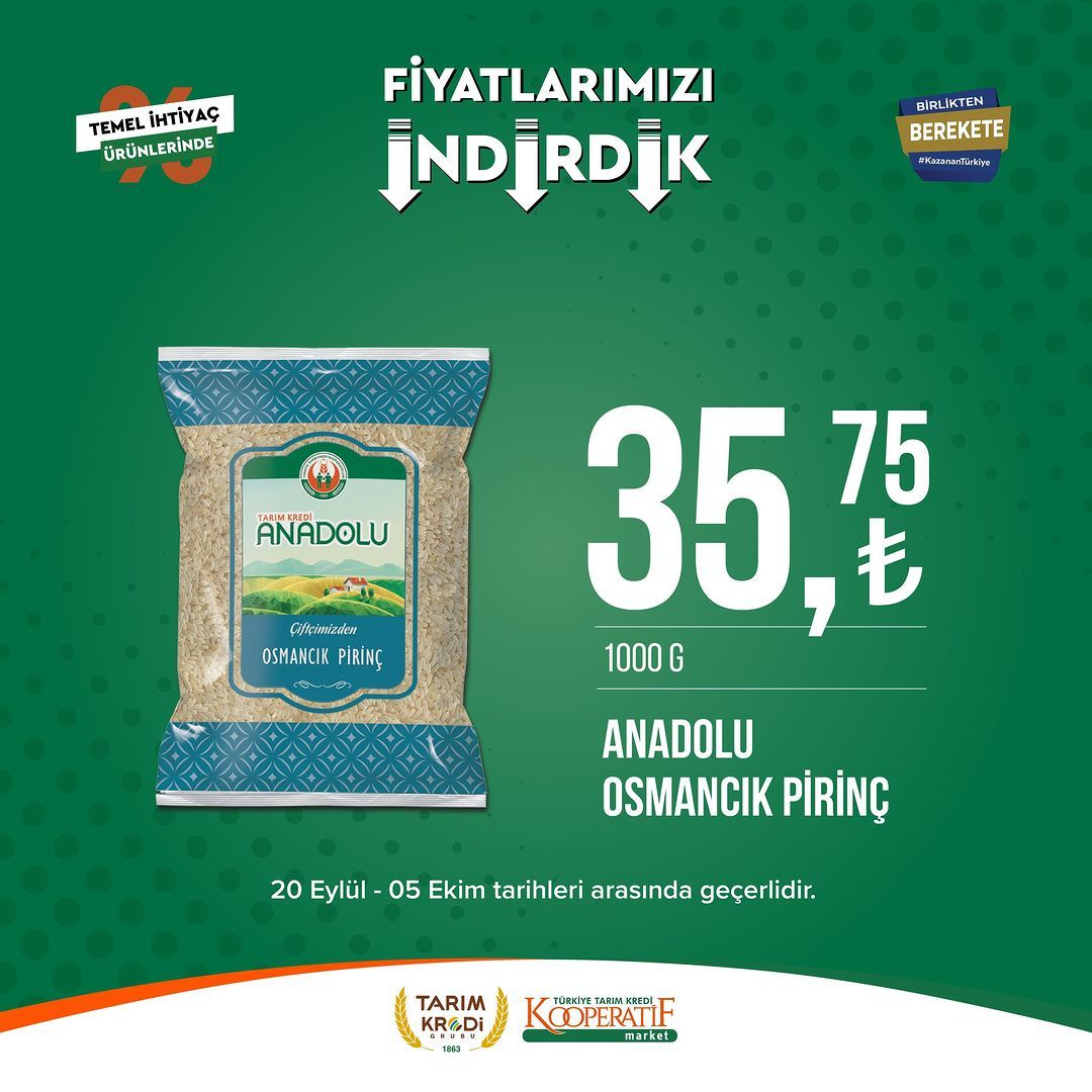 Tarım Kredi Market'te Eylül-Ekim indirimi başladı! 8