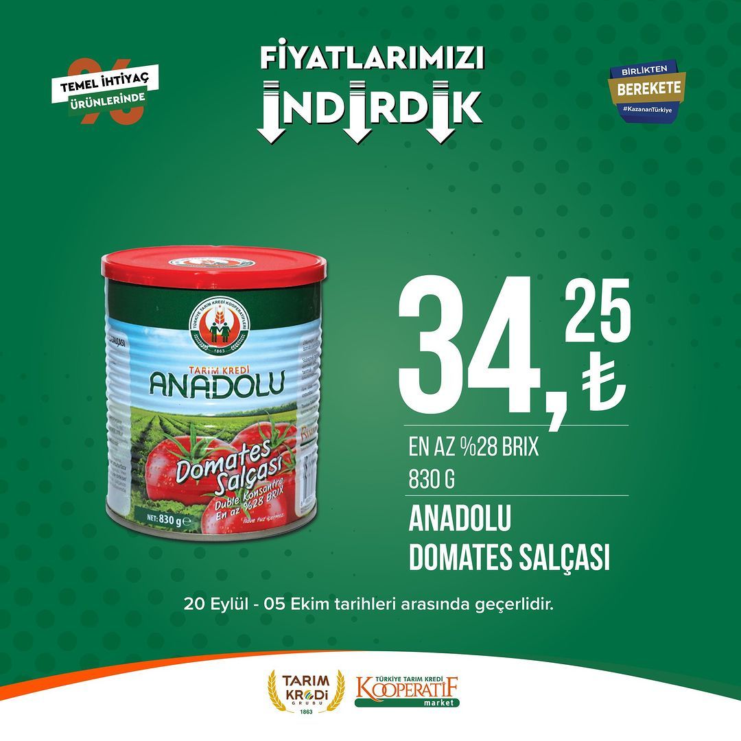 Tarım Kredi Market'te Eylül-Ekim indirimi başladı! 19