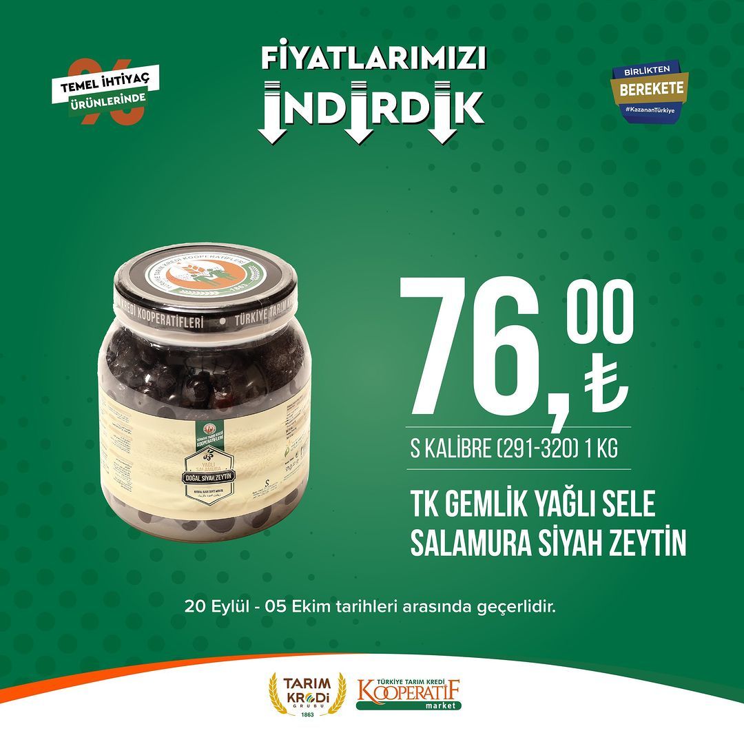 Tarım Kredi Market'te Eylül-Ekim indirimi başladı! 20