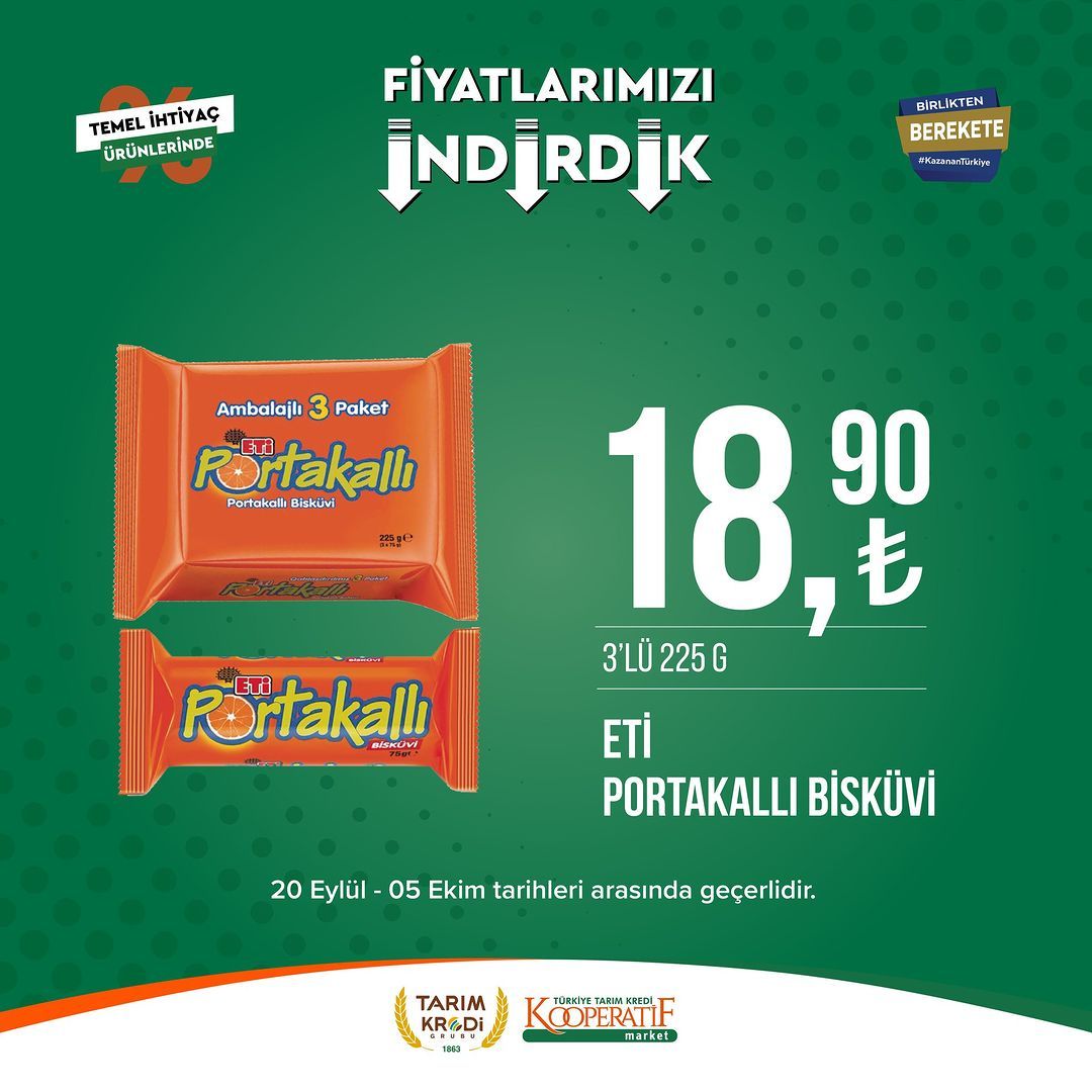 Tarım Kredi Market'te Eylül-Ekim indirimi başladı! 35