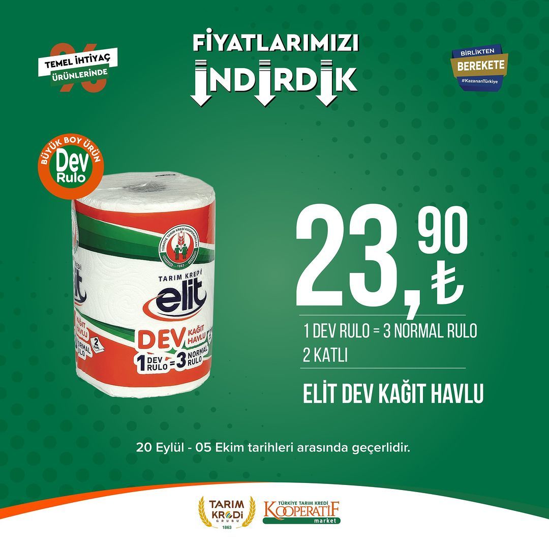 Tarım Kredi Market'te Eylül-Ekim indirimi başladı! 39