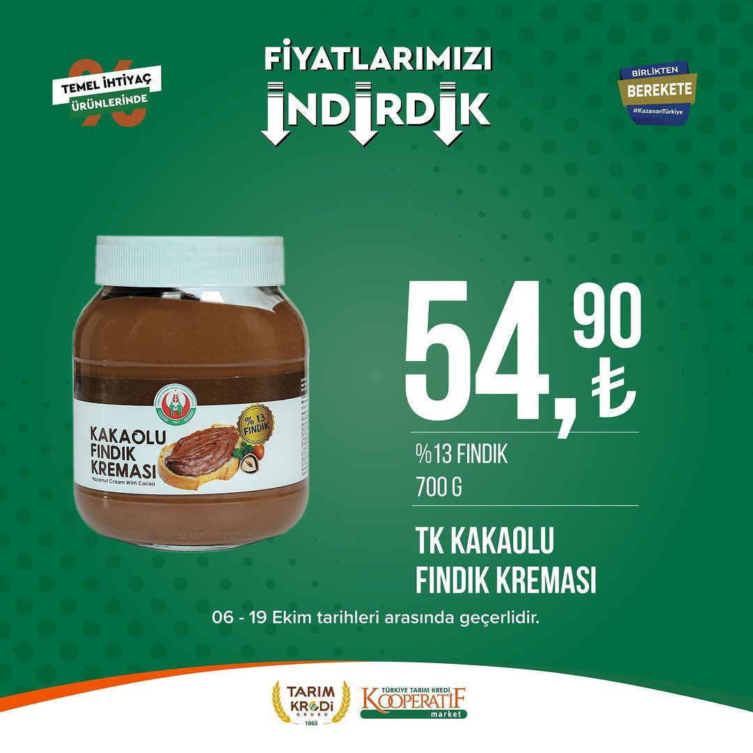 Tarım Kredi Market'te Ekim ayı indirimi devam ediyor! 2