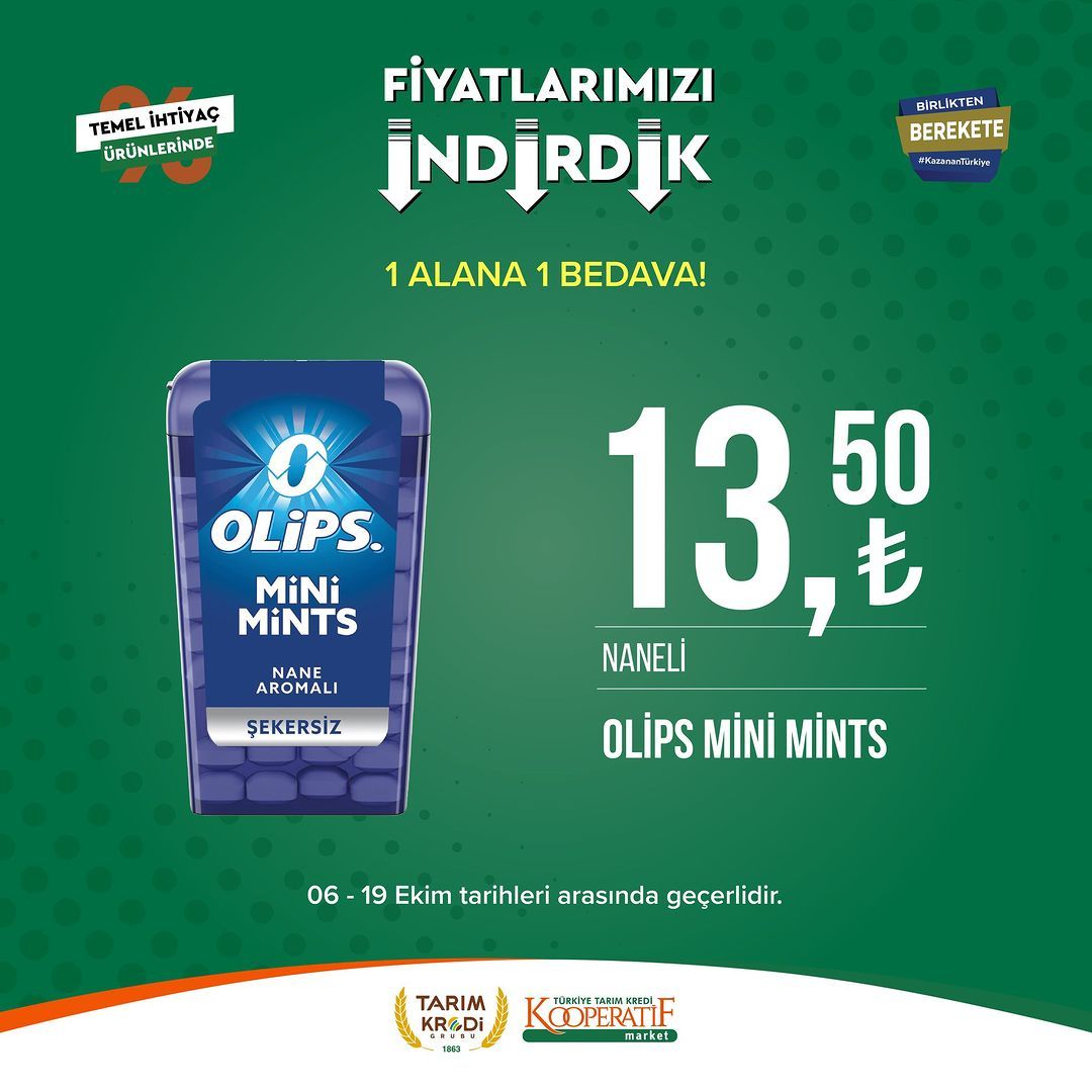 Tarım Kredi Market'te Ekim ayı indirimi devam ediyor! 15