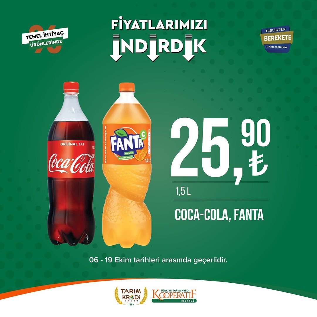 Tarım Kredi Market'te Ekim ayı indirimi devam ediyor! 20