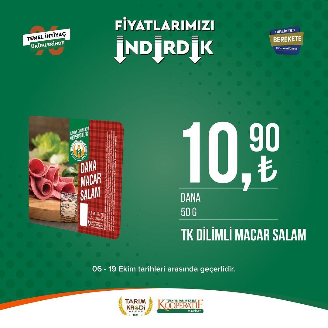 Tarım Kredi Market'te Ekim ayı indirimi devam ediyor! 25