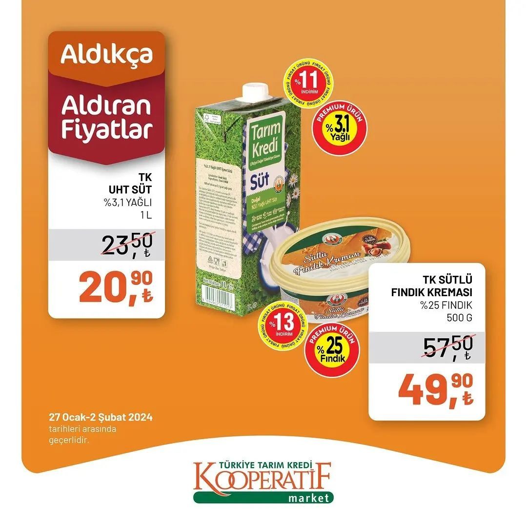 Tarım Kredi'den 40 üründe haftalık indirim! 2