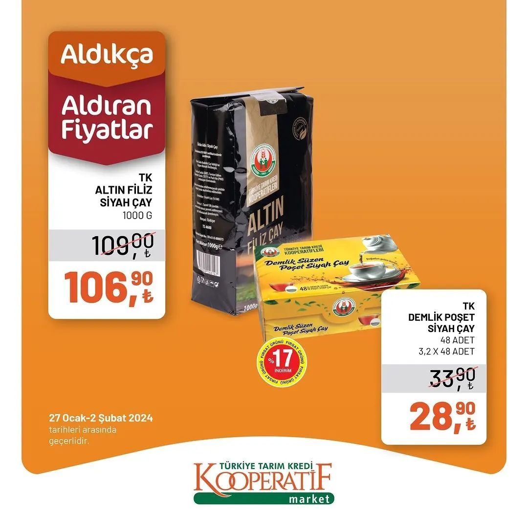 Tarım Kredi'den 40 üründe haftalık indirim! 39