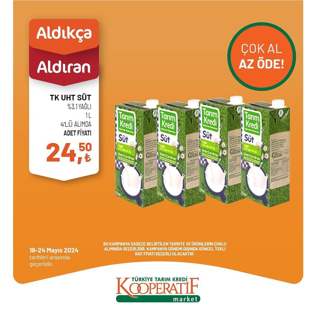 Tarım Kredi Market'te haftalık dev indirim! 14