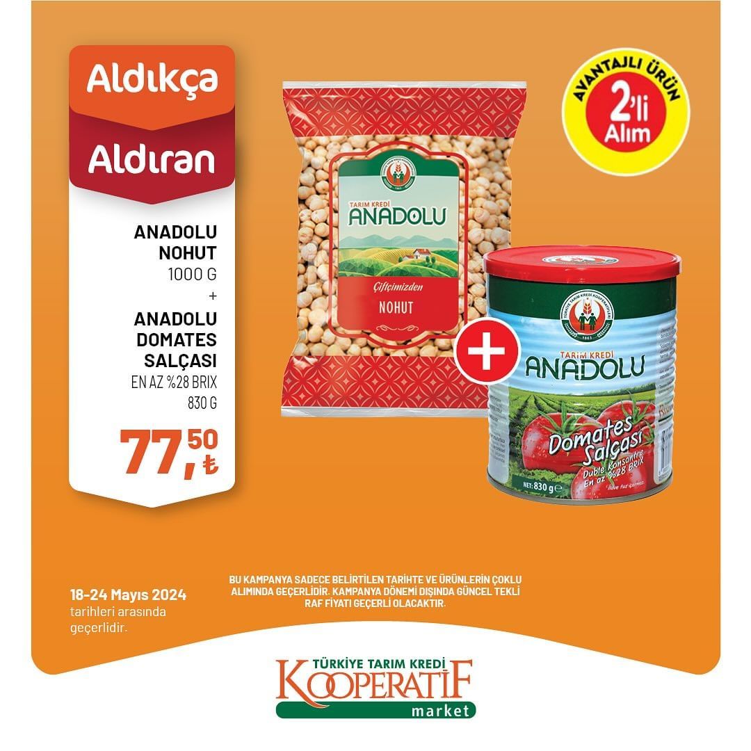 Tarım Kredi Market'te haftalık dev indirim! 25